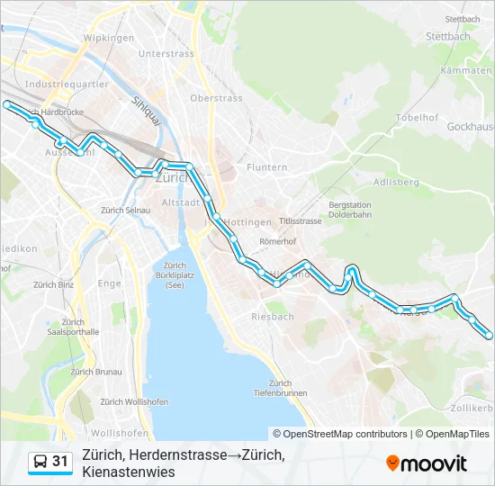 31 Bus Line Map