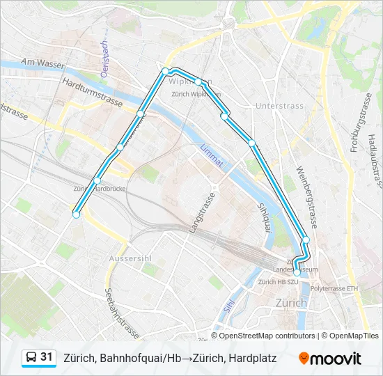 31 Bus Line Map