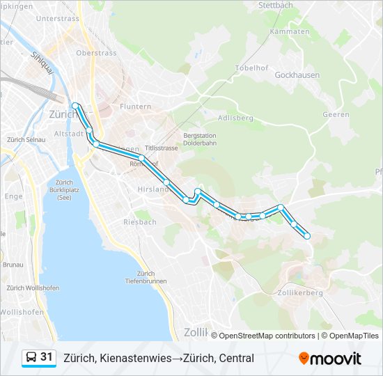 31 Bus Line Map