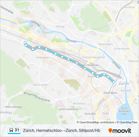 31 Bus Line Map