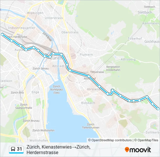 31 Bus Line Map