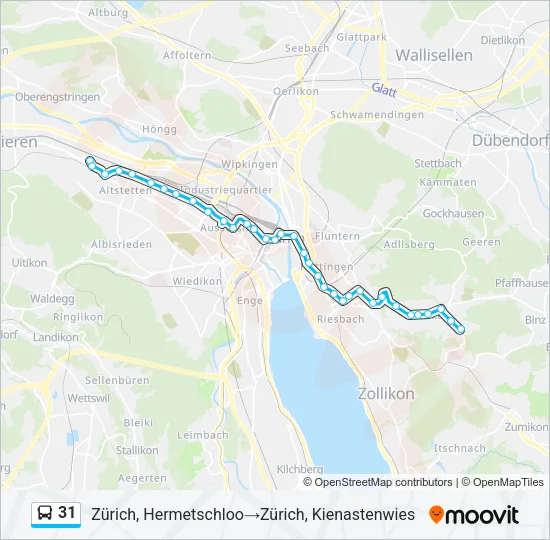 31 Bus Line Map