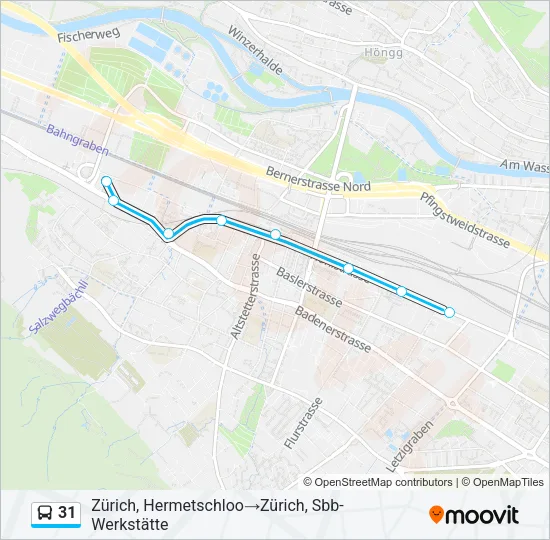 31 Bus Line Map