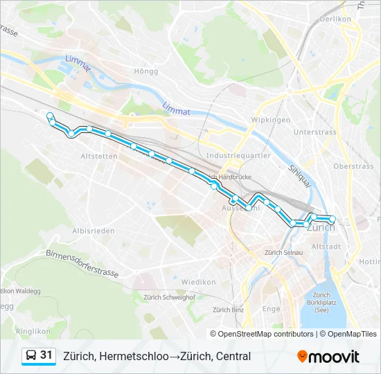 31 Bus Line Map