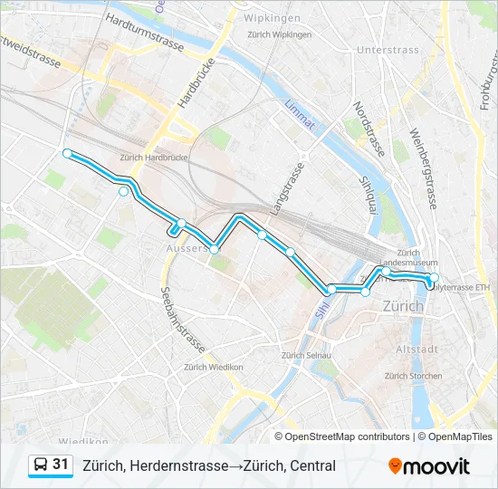 31 Bus Line Map