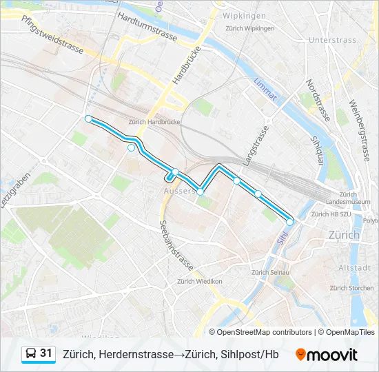 31 Bus Line Map