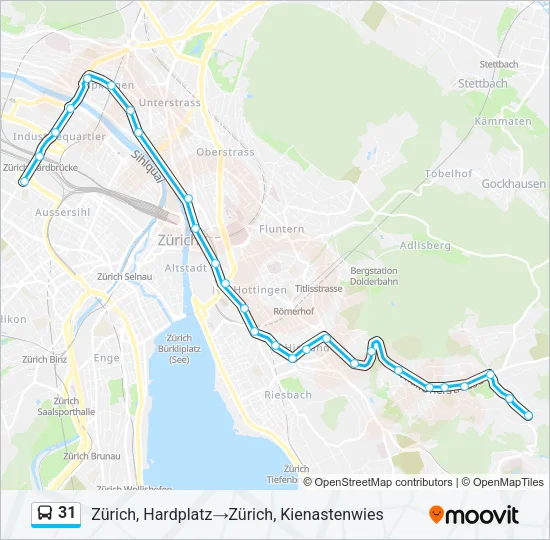 31 Bus Line Map