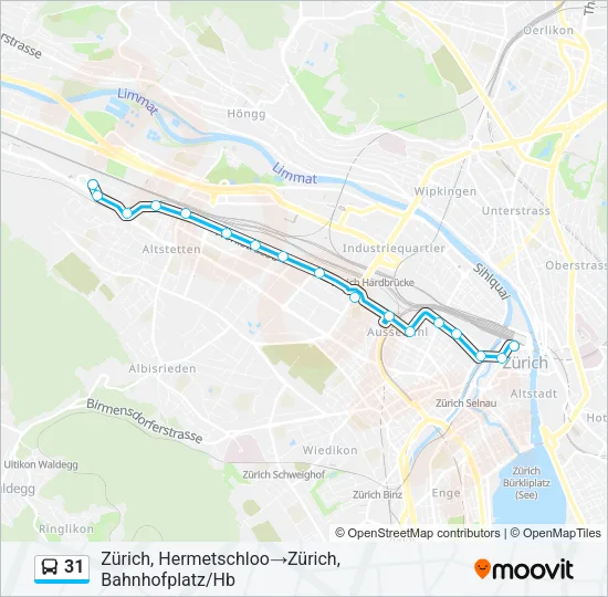 31 Bus Line Map