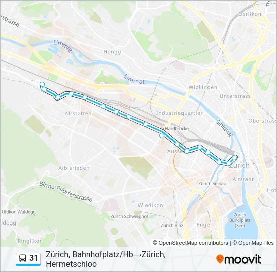 31 Bus Line Map