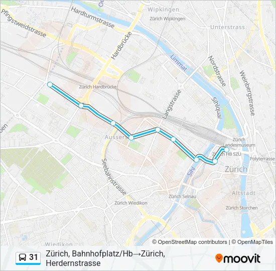 31 Bus Line Map
