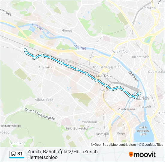 31 Bus Line Map