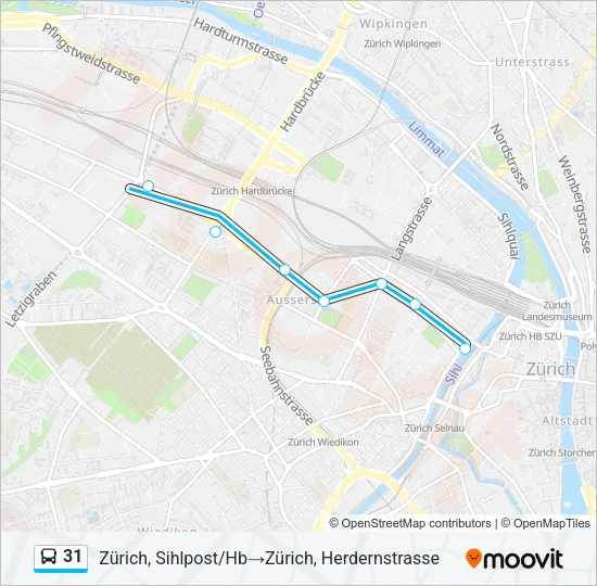 31 Bus Line Map