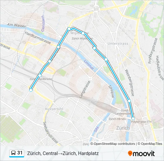 31 Bus Line Map