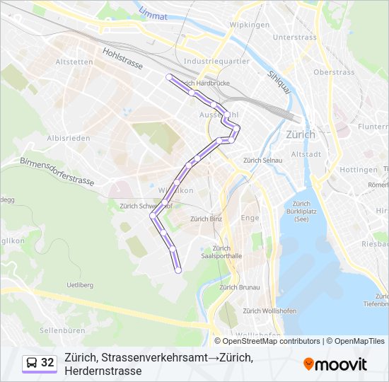32 Bus Line Map