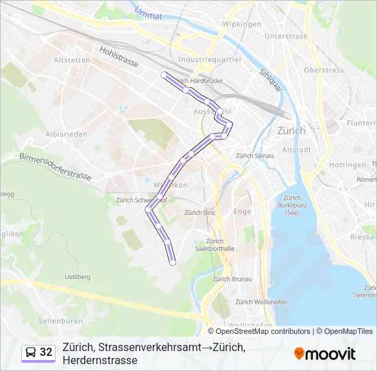 32 Bus Line Map