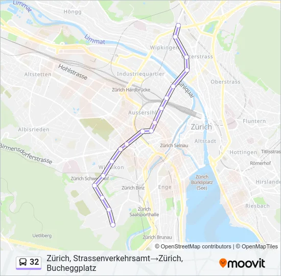 32 Bus Line Map