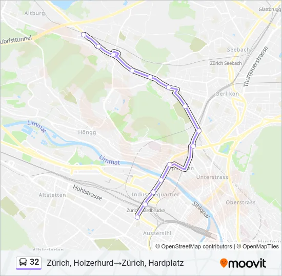 32 Bus Line Map