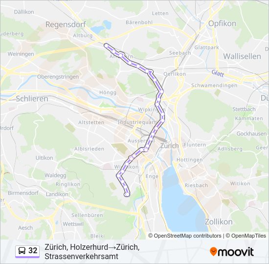 32 Bus Line Map