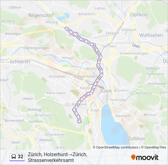 32 Bus Line Map