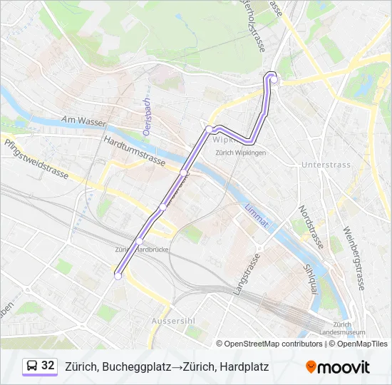 32 Bus Line Map