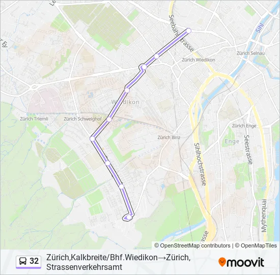32 Bus Line Map