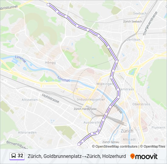 32 Bus Line Map