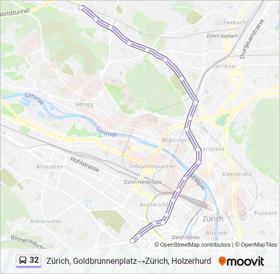 32 Bus Line Map