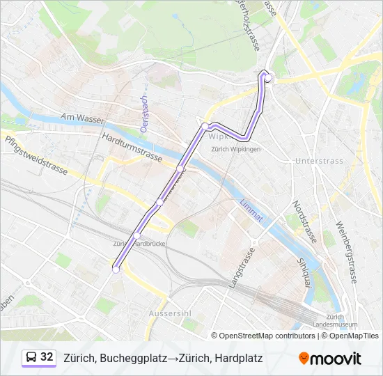 32 Bus Line Map