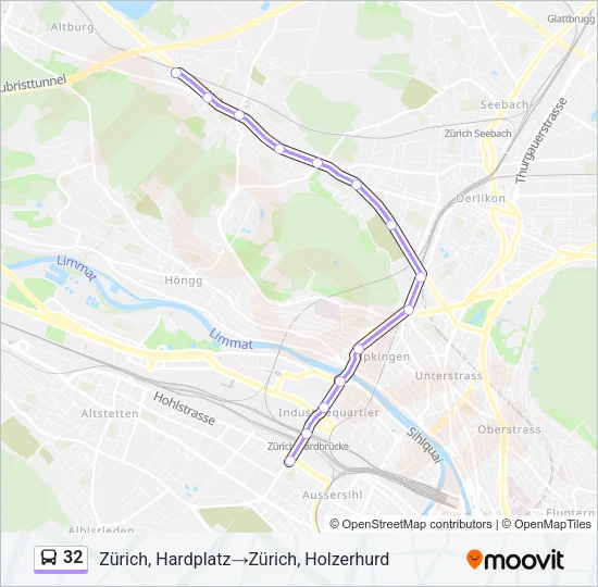 32 Bus Line Map