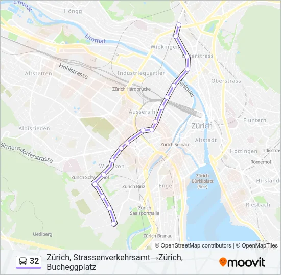 32 Bus Line Map