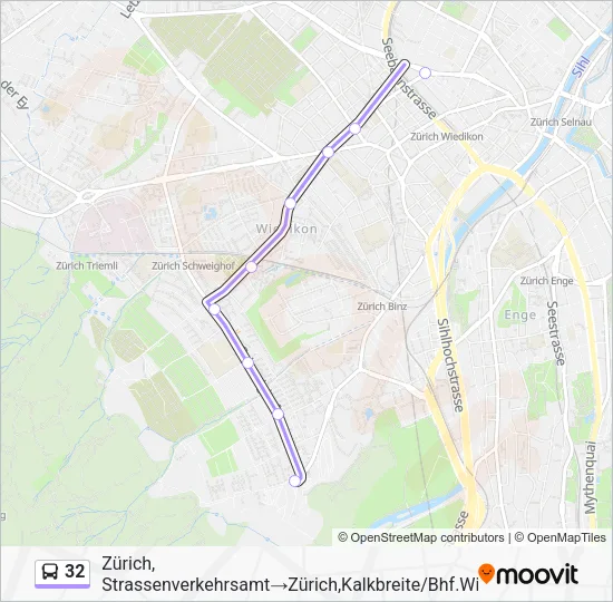 32 Bus Line Map