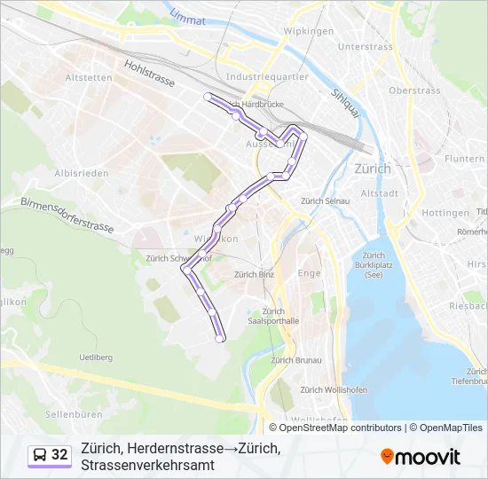 32 Bus Line Map