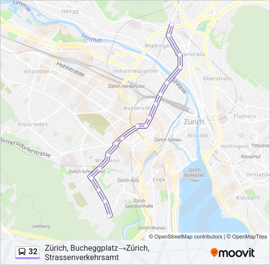 32 Bus Line Map