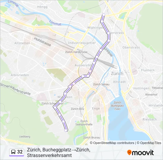 32 Bus Line Map