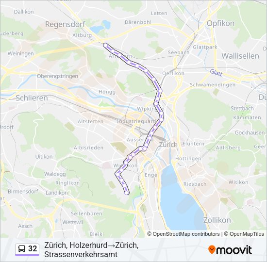 32 Bus Line Map