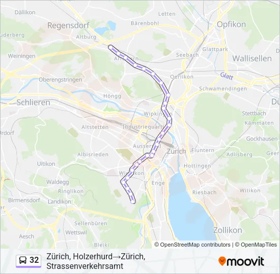 32 Bus Line Map