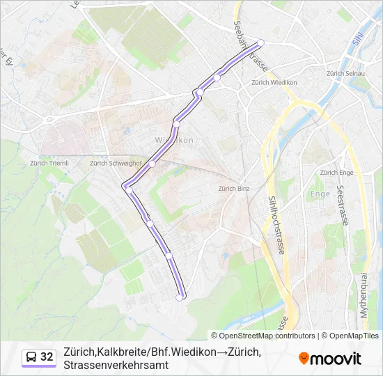 32 Bus Line Map