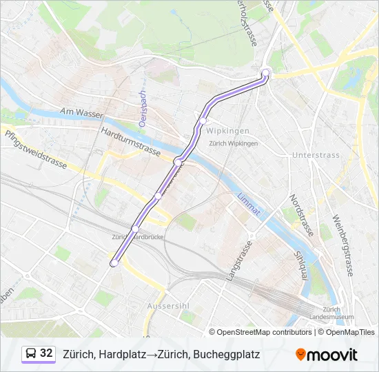 32 Bus Line Map