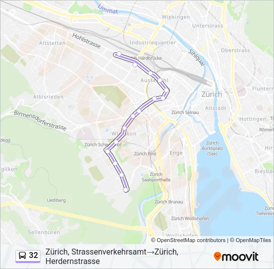 32 Bus Line Map