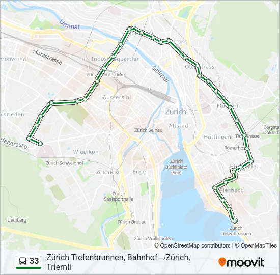 33 Bus Line Map