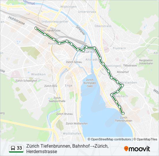 33 bus Line Map