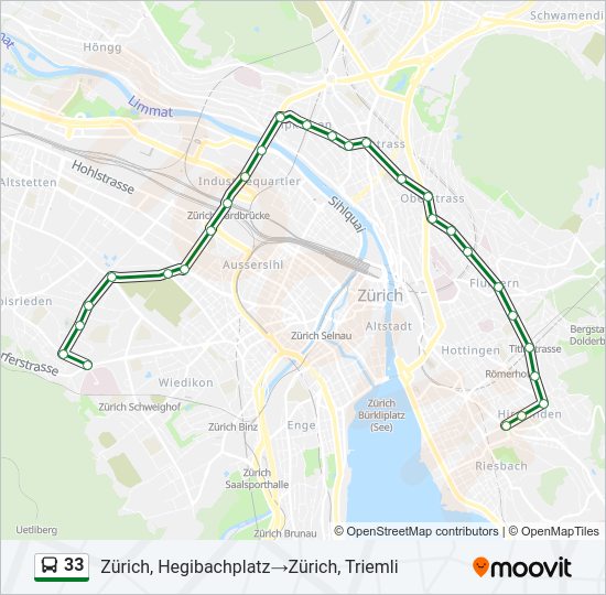 33 Bus Line Map