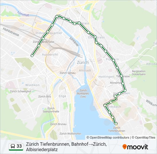 33 Bus Line Map