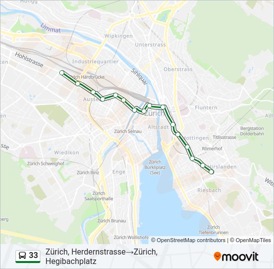 33 bus Line Map