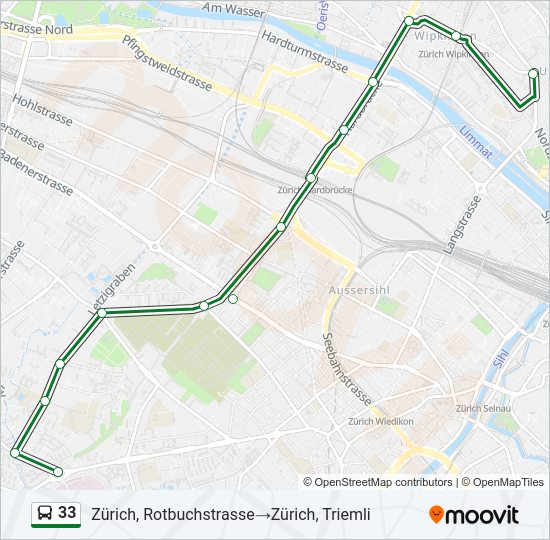 33 Bus Line Map