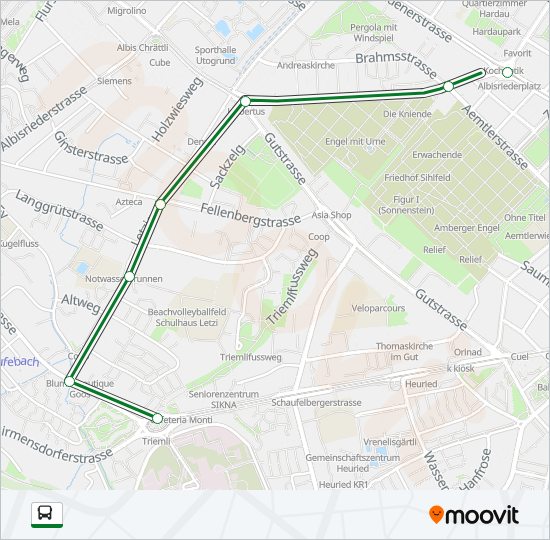 33 Bus Line Map