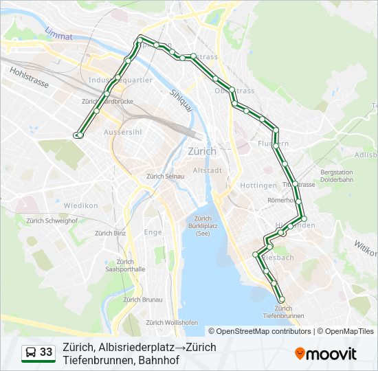 33 Bus Line Map