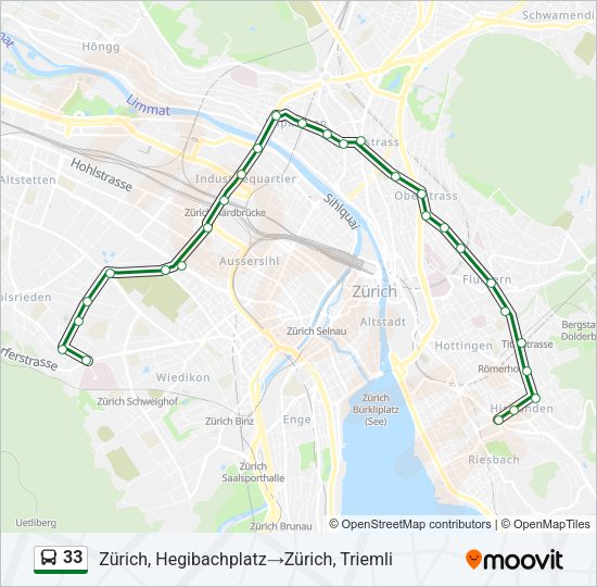 33 Bus Line Map