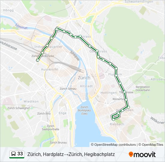 33 Bus Line Map