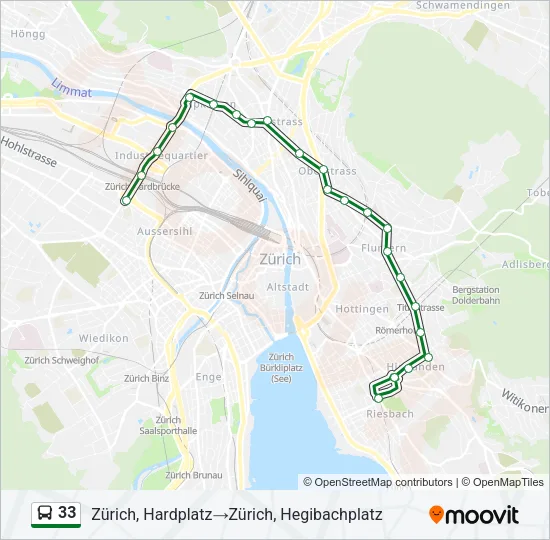 33 Bus Line Map